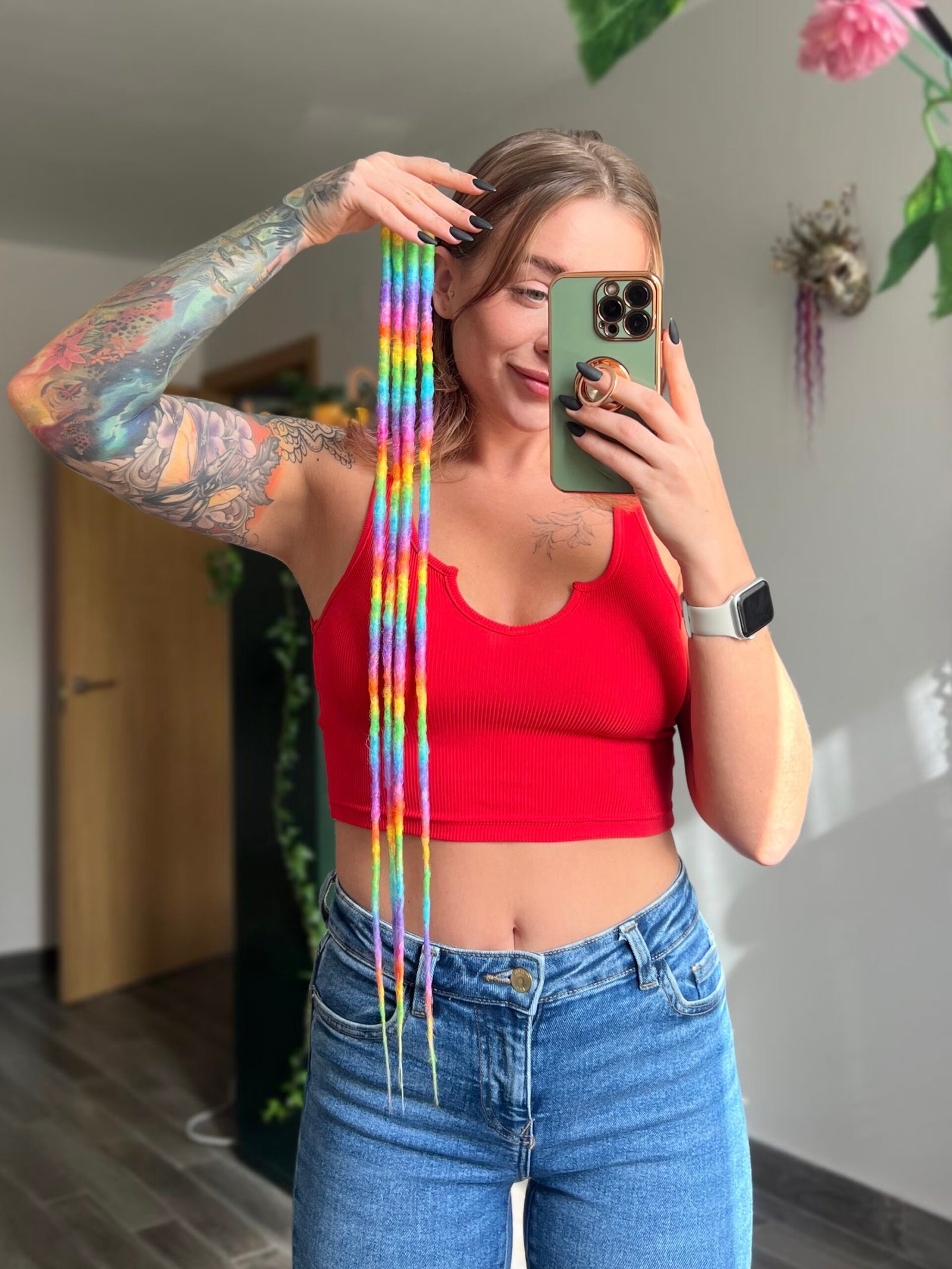 Custom Glitch | Rainbow locs